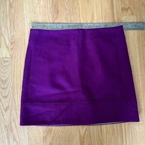 J. Crew Purple Wool Skirt